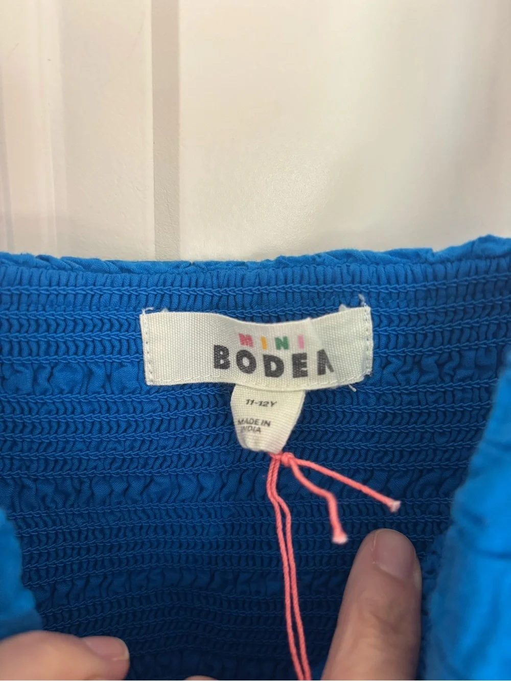 Mini boden blue white Jersey Embroidered Midi Dress 11/12. NWT.